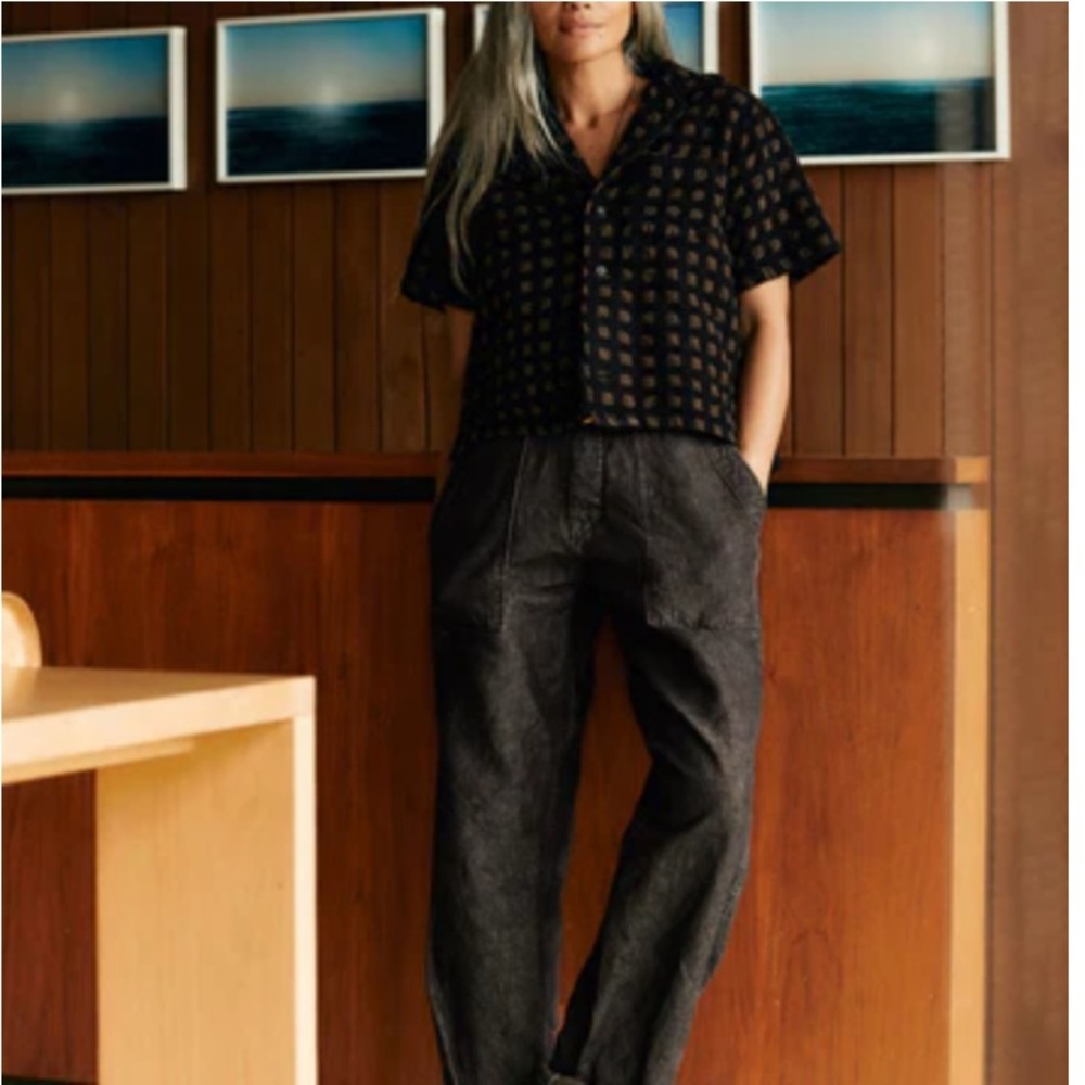 Imogene + Willie Blake Military Trouser in Washed Black (Discontinued Wash)